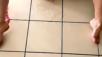 A Stunning Young Woman Pleasures Herself And Squirts Vigorously In Her Living Room, Embodying The Ultimate Slut Waiting For Action. She Even Drenches Herself In Urine With An Impressive Squirt.