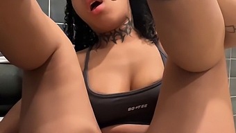 Public Gym Bathroom Solo, Kinky And Amateur Video