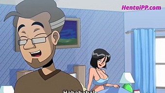 Stepson Gets Help From His Busty Mommy To Reach An Orgasm In This Cartoon.